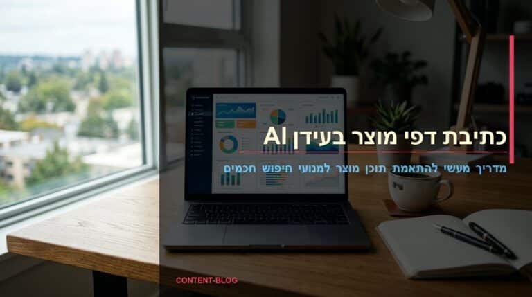 כתיבת דפי מוצר בעידן AI: מדריך מעשי להתאמת תוכן מוצר לקהלים, שימושים ומנועי חיפוש חכמים