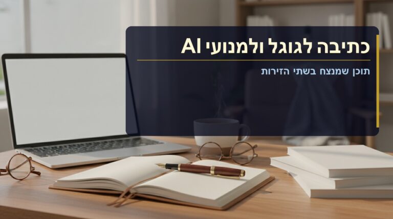 כתיבה לגוגל ולמנועי AI